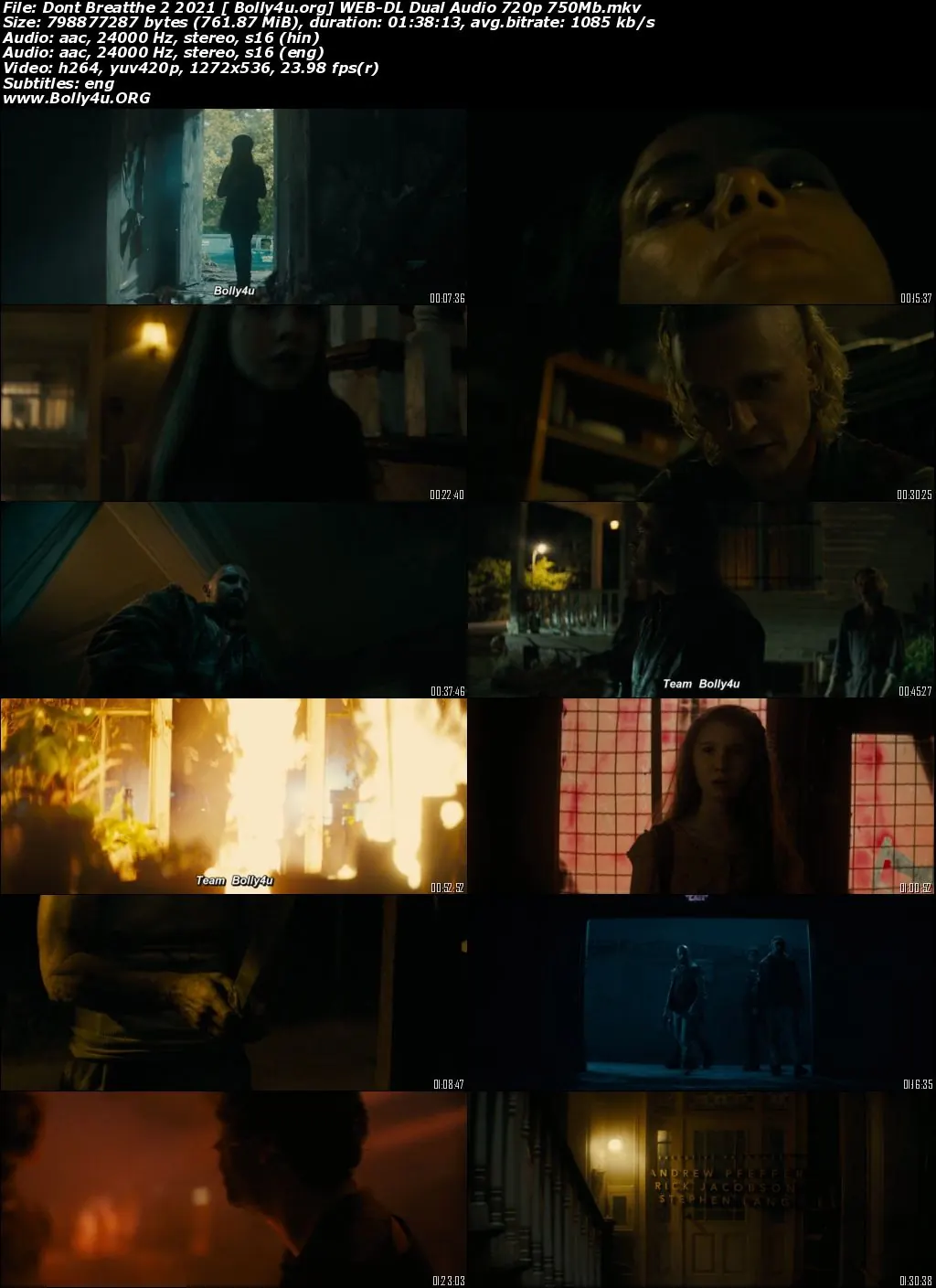 Dont Breathe 2 2021 WEB-DL 750Mb Hindi CAM Cleaned Dual Audio 720p Download