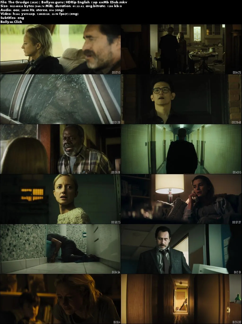 The Grudge 2020 HDRip 850MB English 720p ESub Download
