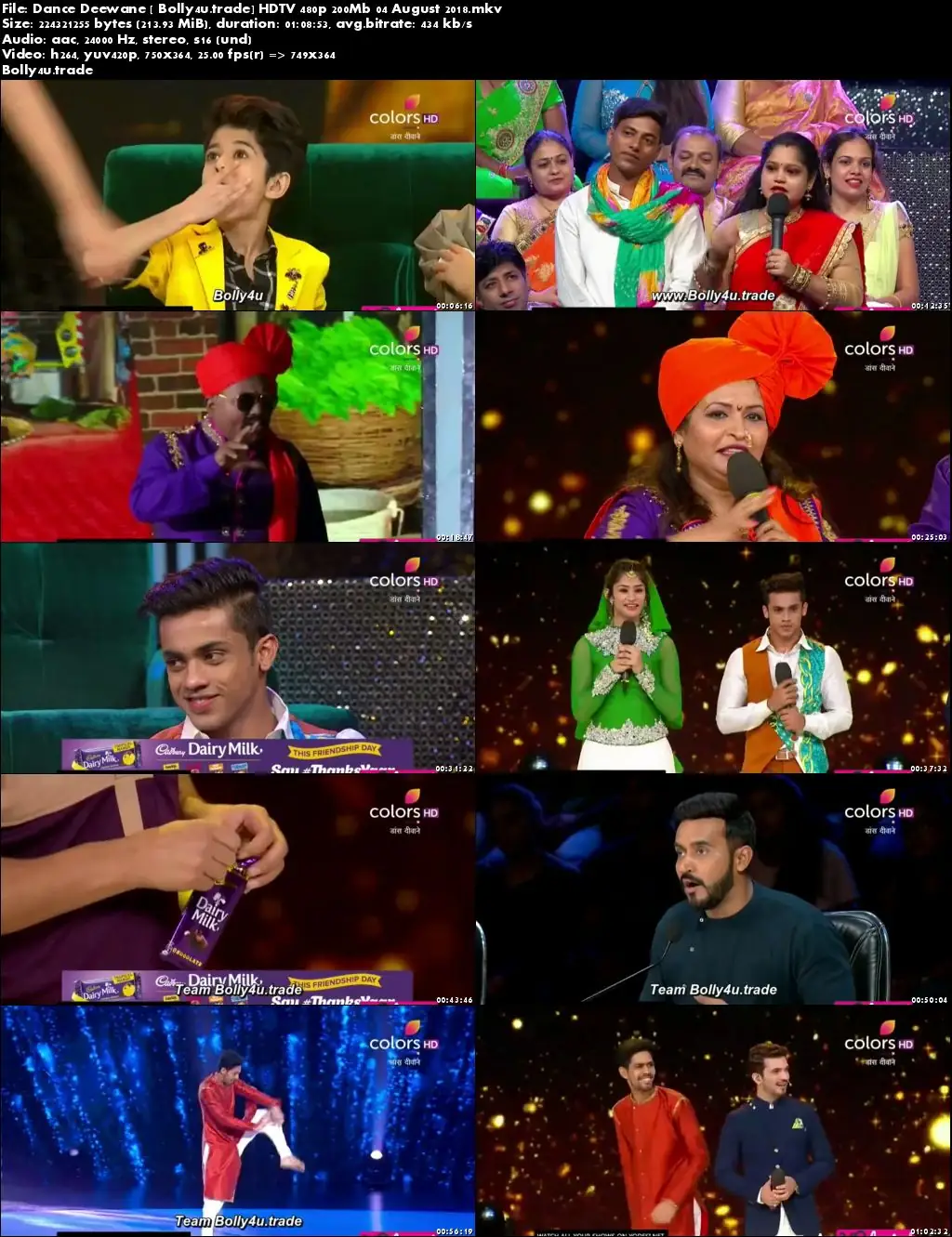 Dance Deewane HDTV 480p 200Mb 04 August 2018 Download Dance Deewane HDTV 480p 200Mb 04 August 2018 Download
