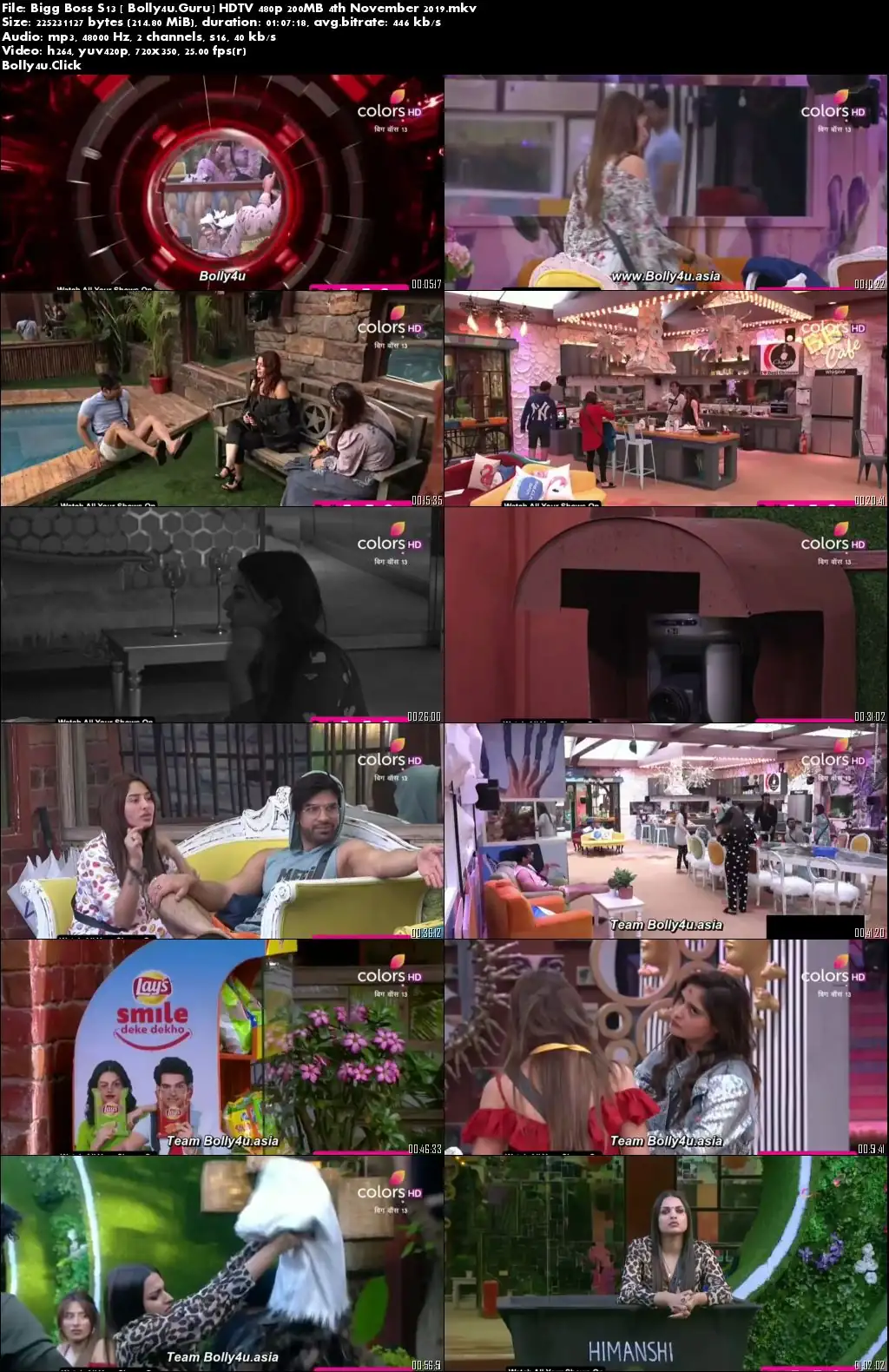 Bigg Boss S13 HDTV 480p 200MB 04 November 2019 Download