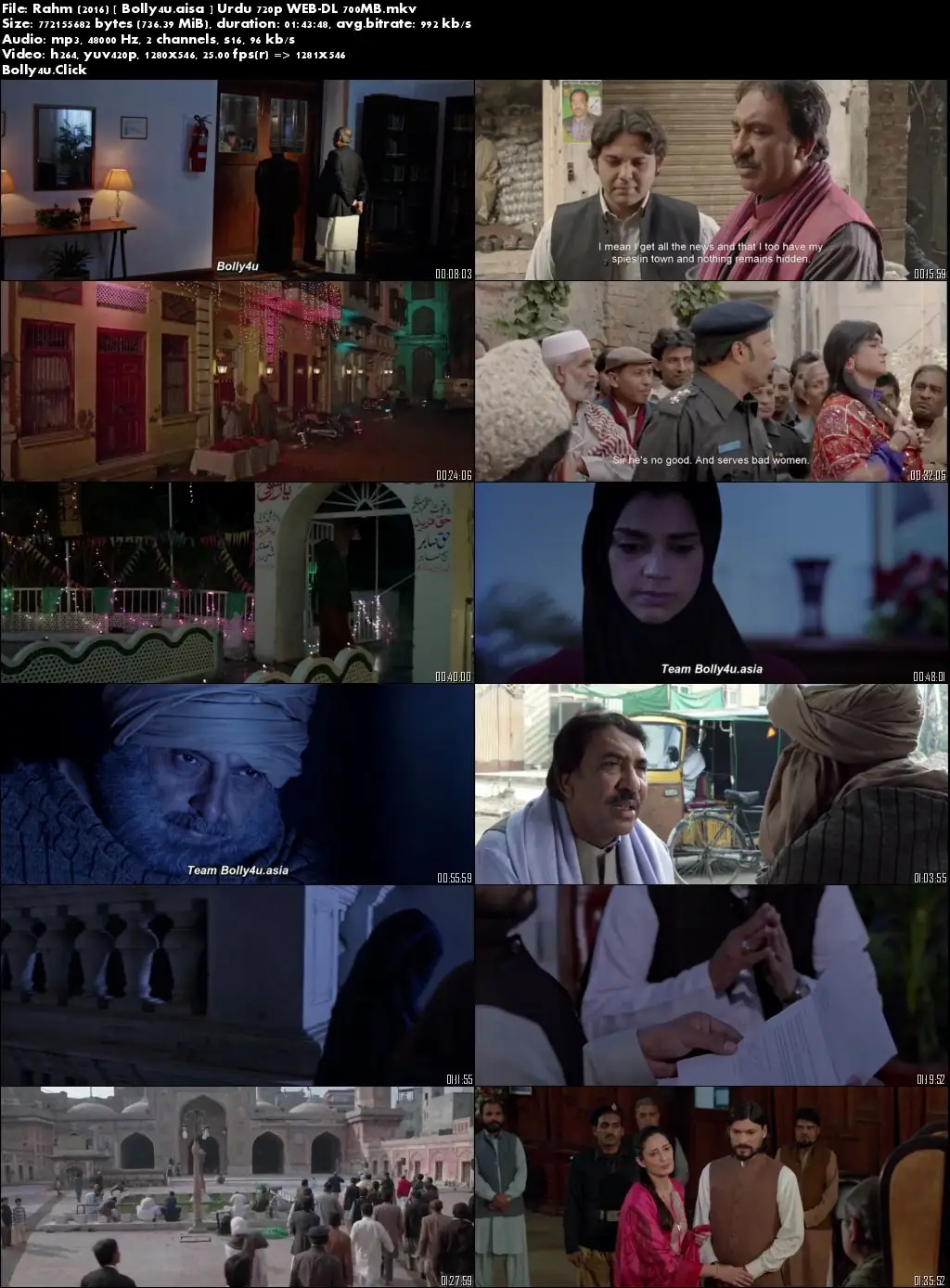 Rahm 2016 WEB-DL 700Mb Urdu 720p Download