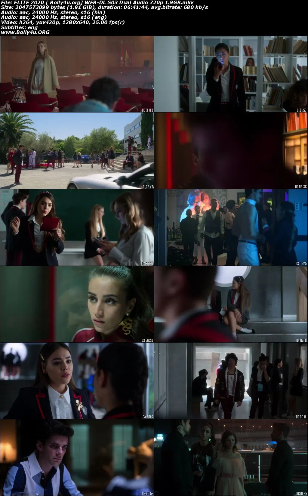  Elite 2020 WEB-DL 700MB Hindi S03 Complete Download 480p