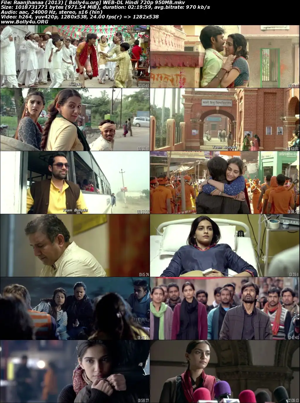 Raanjhanaa 2013 WEB-DL 350MB Full Hindi Movie Download 480p