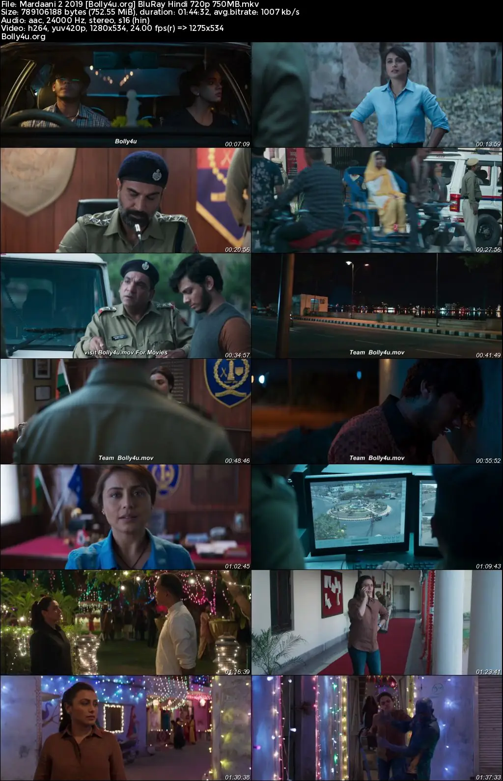 Mardaani 2 2019 WEB-DL Hindi Full Movie Download 1080p  720p  480p