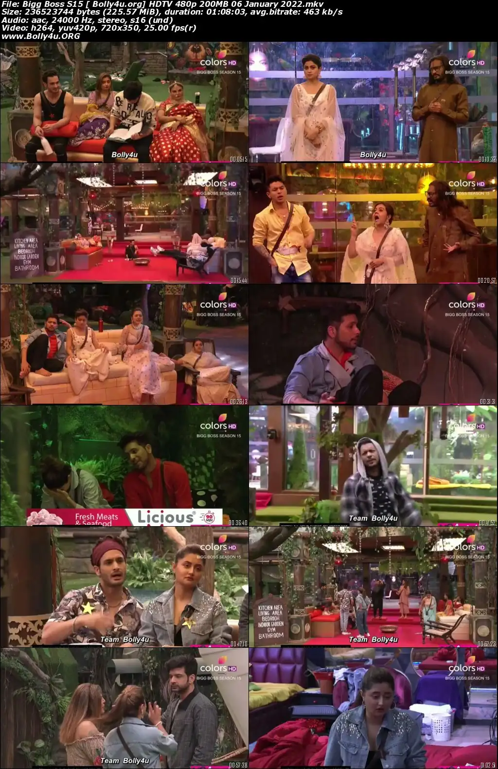 Bigg Boss S15 HDTV 480p 200MB 06 January 2022 Download