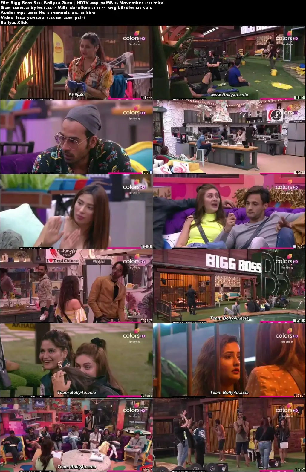 Bigg Boss S13 HDTV 480p 200MB 15 November 2019 Download