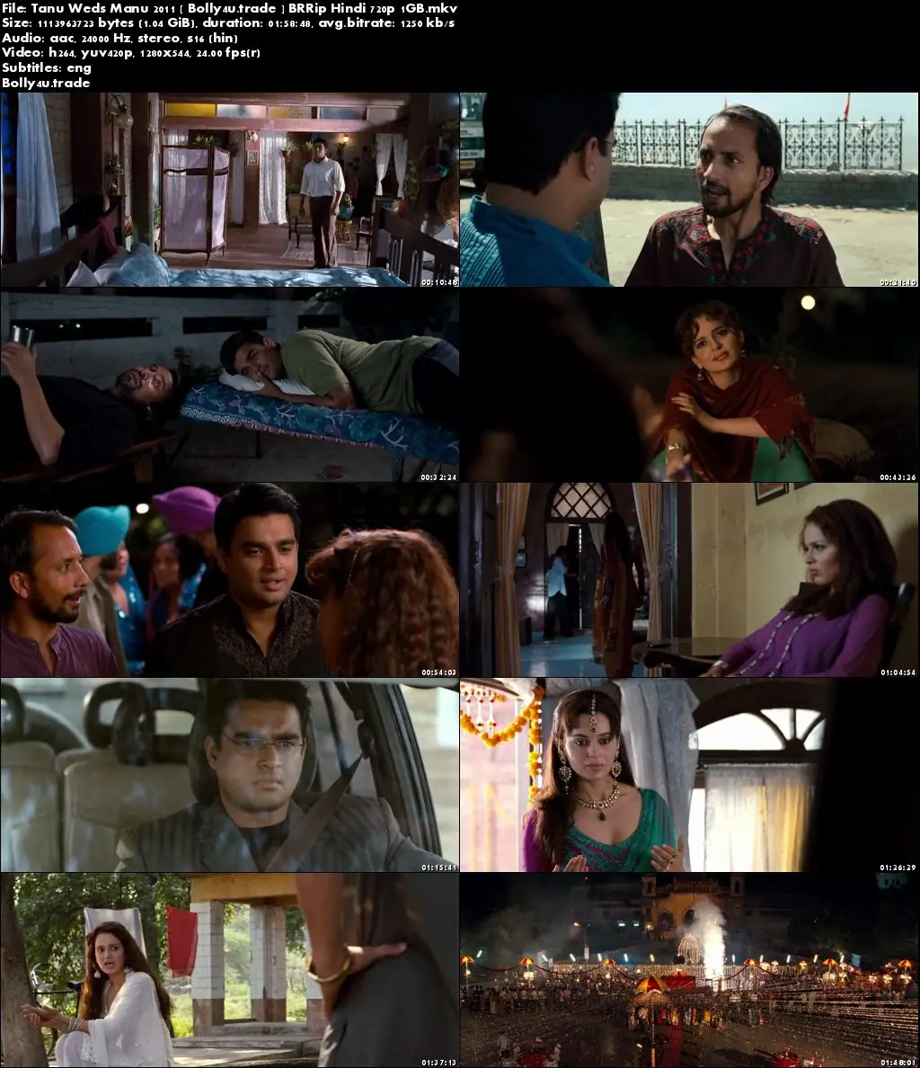 Tanu Weds Manu 2011 BRRip 1G Full Hindi Movie Download 720p