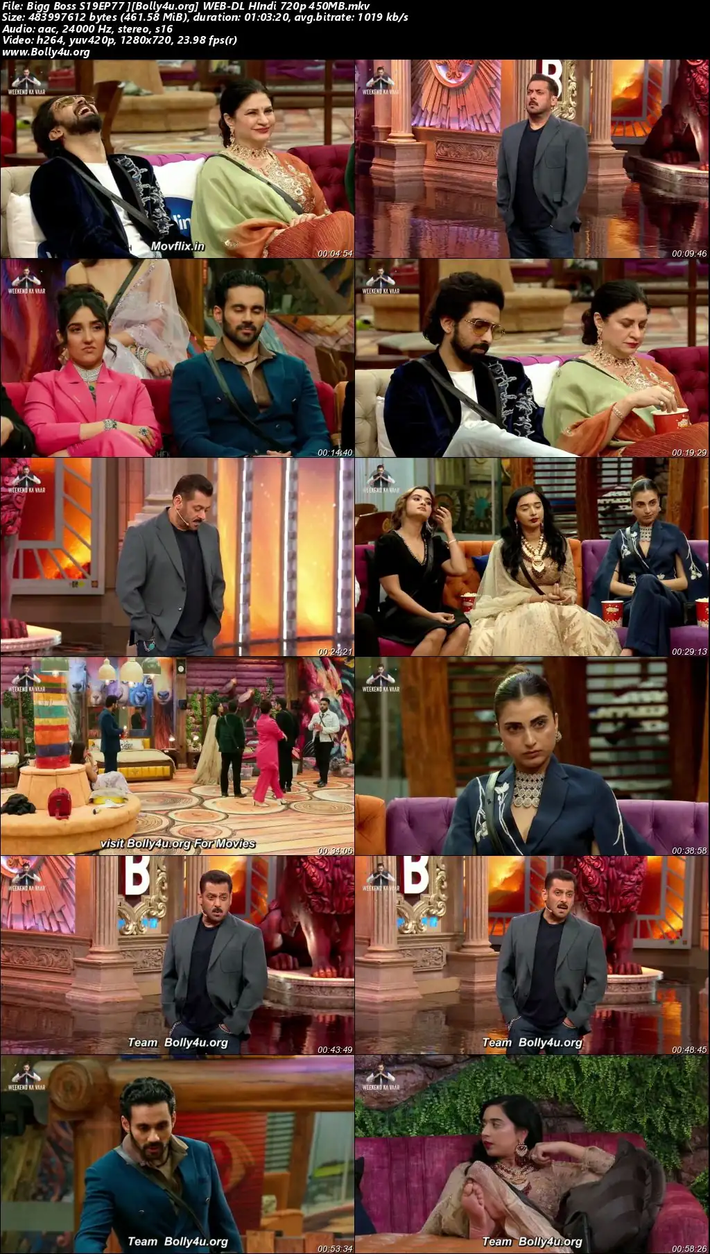 Bigg Boss 2025 WEB-DL Hindi S19EP77 Download 720p  480p