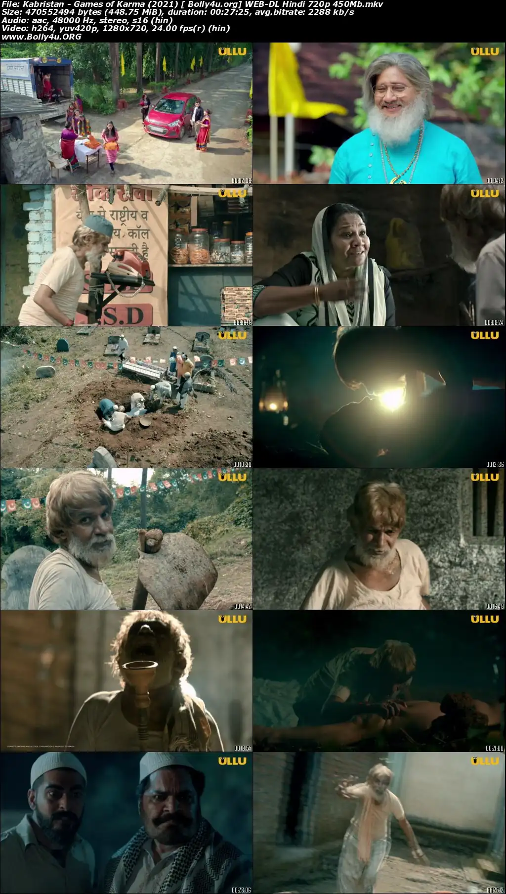 Kabristan Games of Karma 2021 WEB-DL 450Mb Hindi ULLU 720p Download