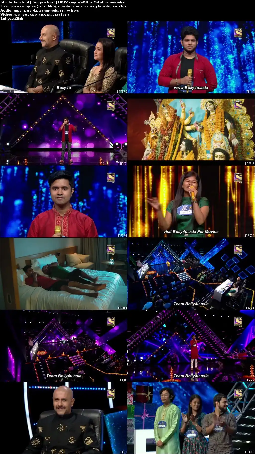 Indian Idol HDTV 480p 200MB 27 October 2019 Download Indian Idol HDTV 480p 200MB 27 October 2019 Download