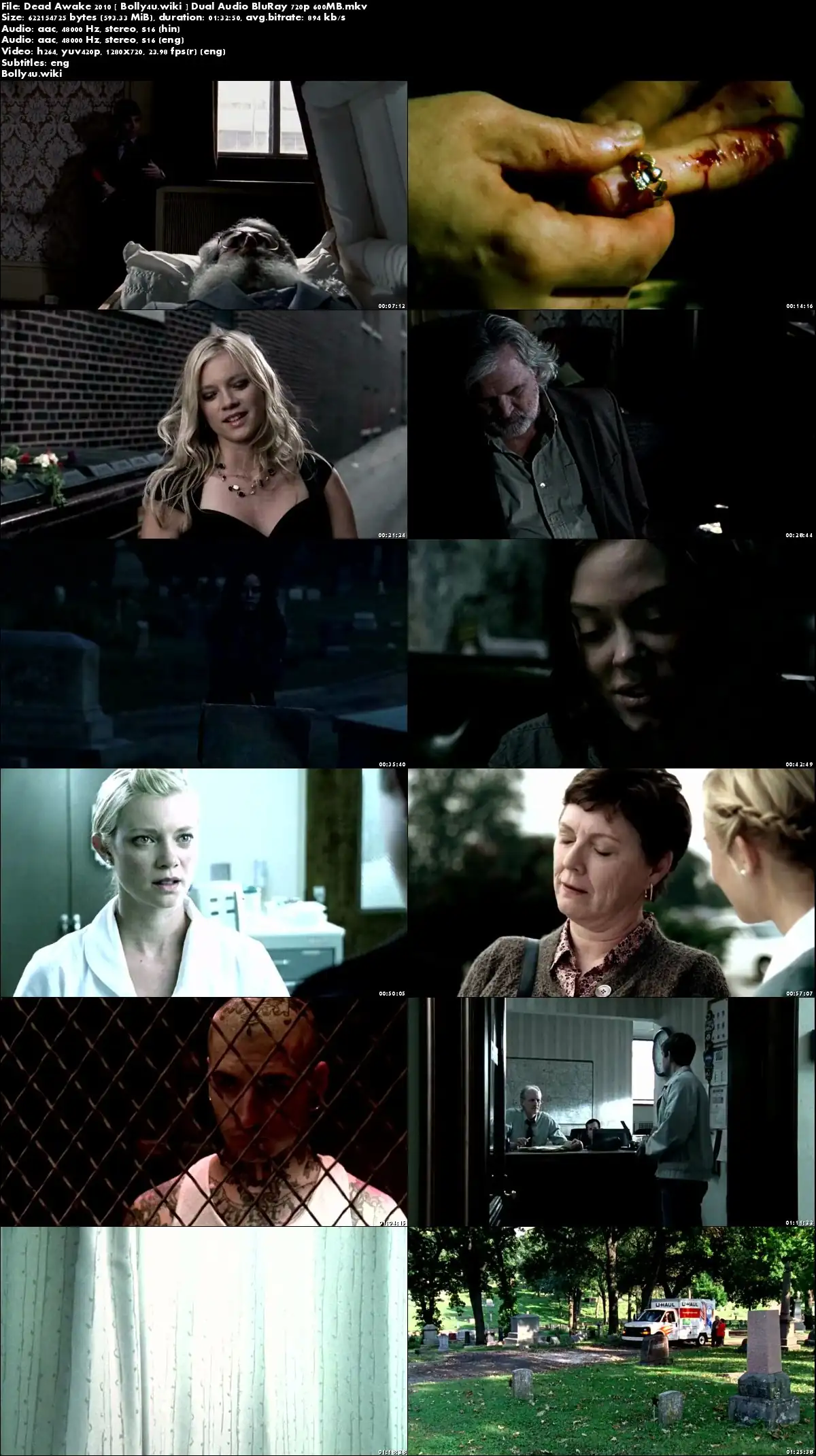 Dead Awake 2010 BluRay 300Mb Hindi Dual Audio 480p Download