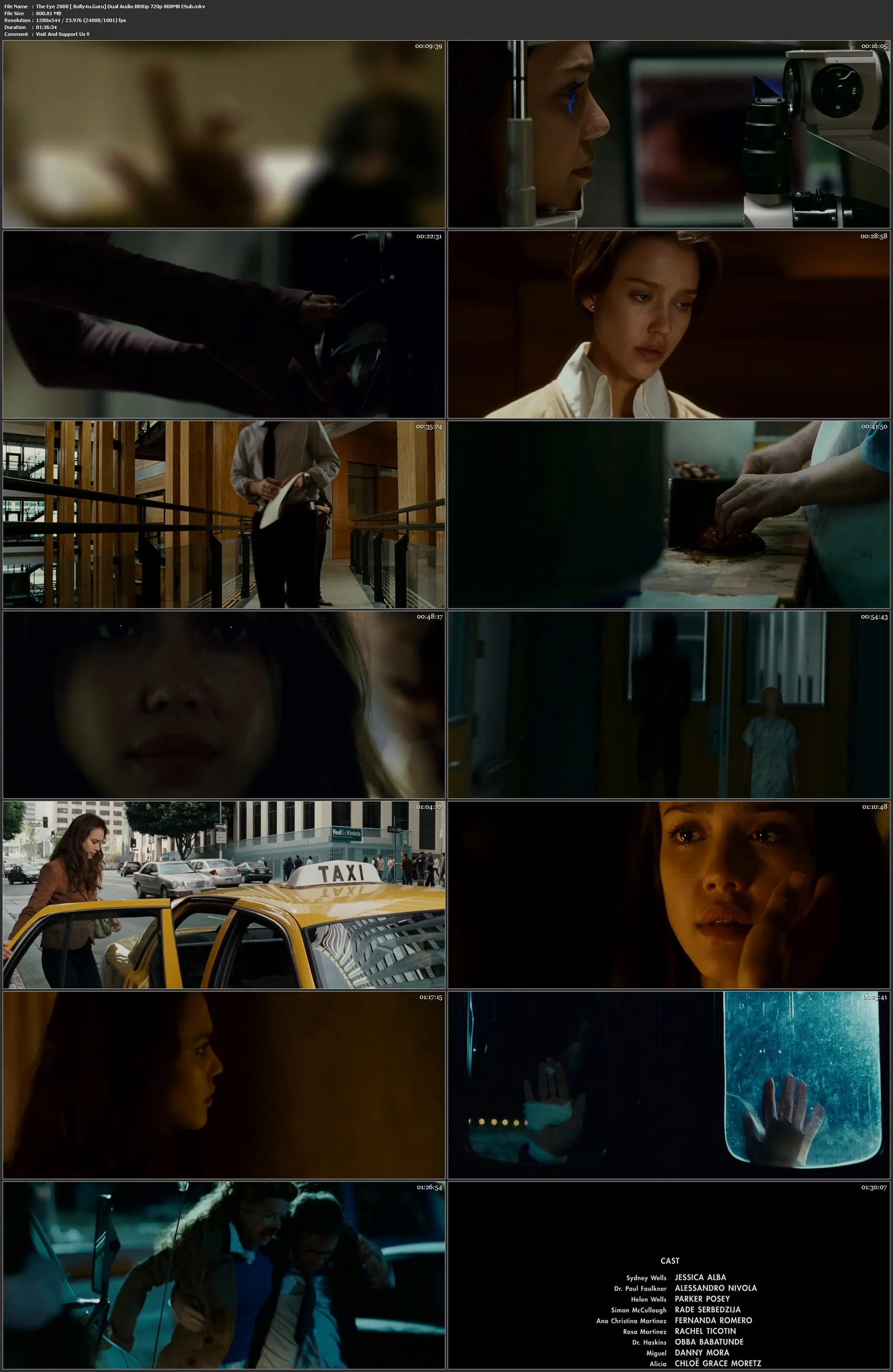 The Eye 2008 BRRip 800MB Hindi Dual Audio 720p ESub Download