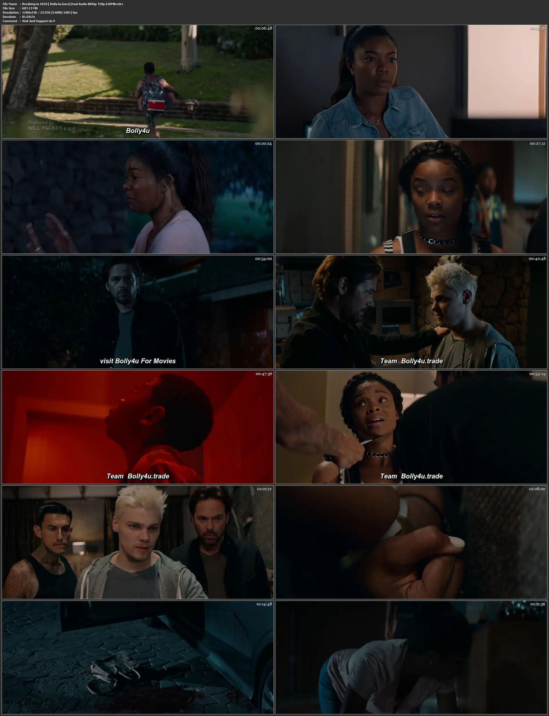 Breaking in 2018 BRRip 650Mb Hindi Dual Audio 720p Download