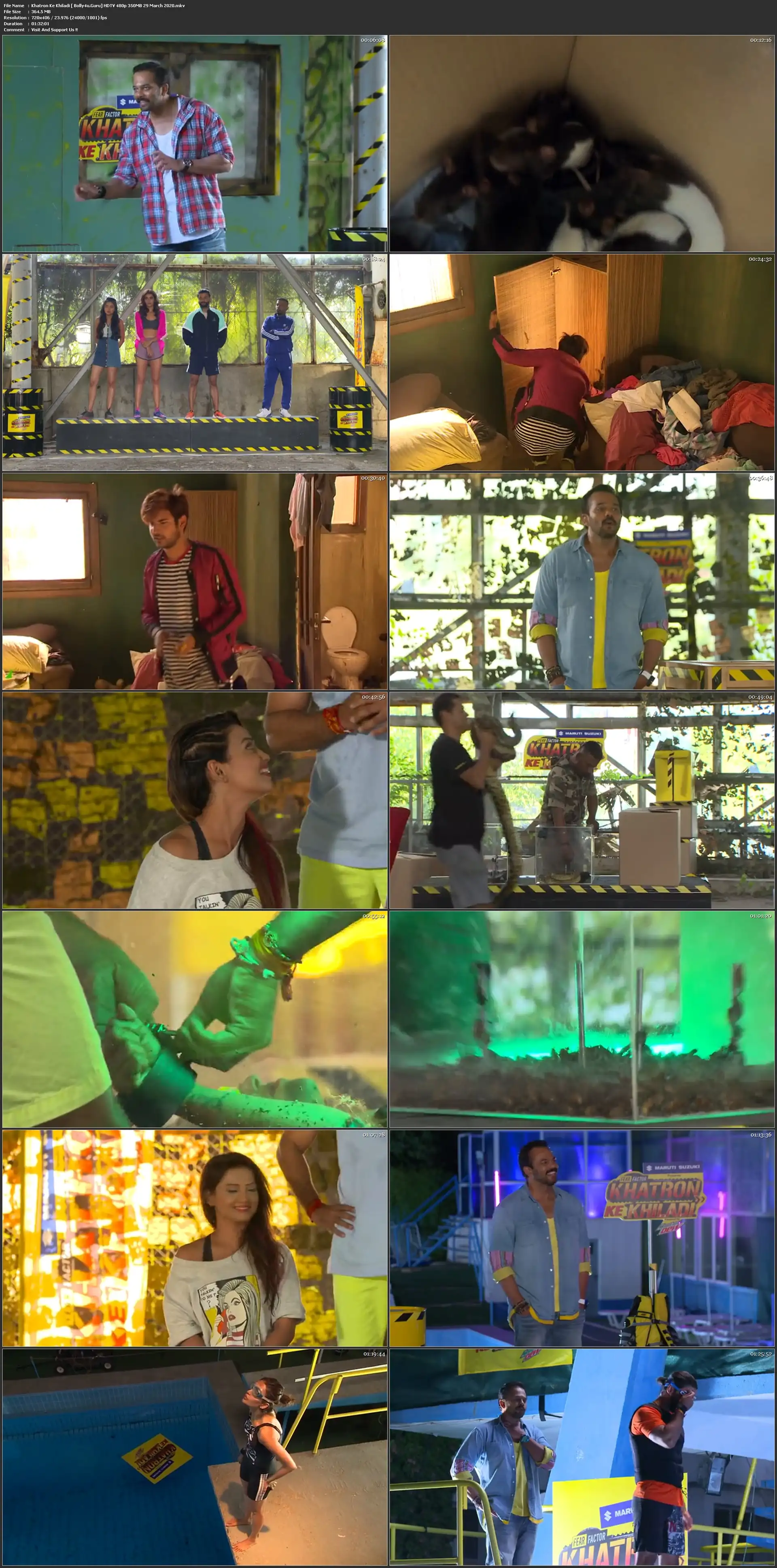 Khatron Ke Khiladi HDTV 480p 350MB 29 March 2020 Download