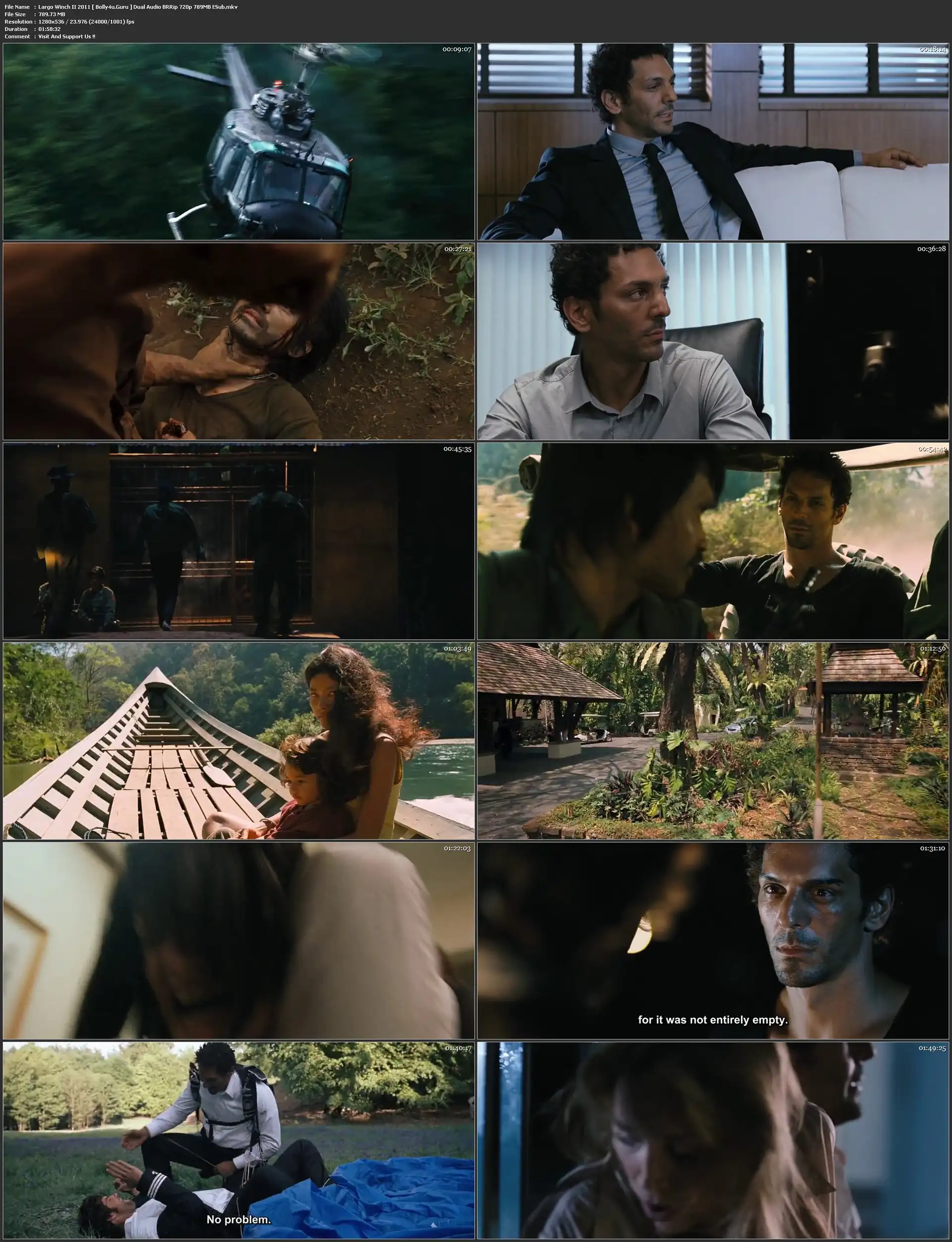 Largo Winch II 2011 BRRip 800MB Hindi Dual Audio 720p ESub download