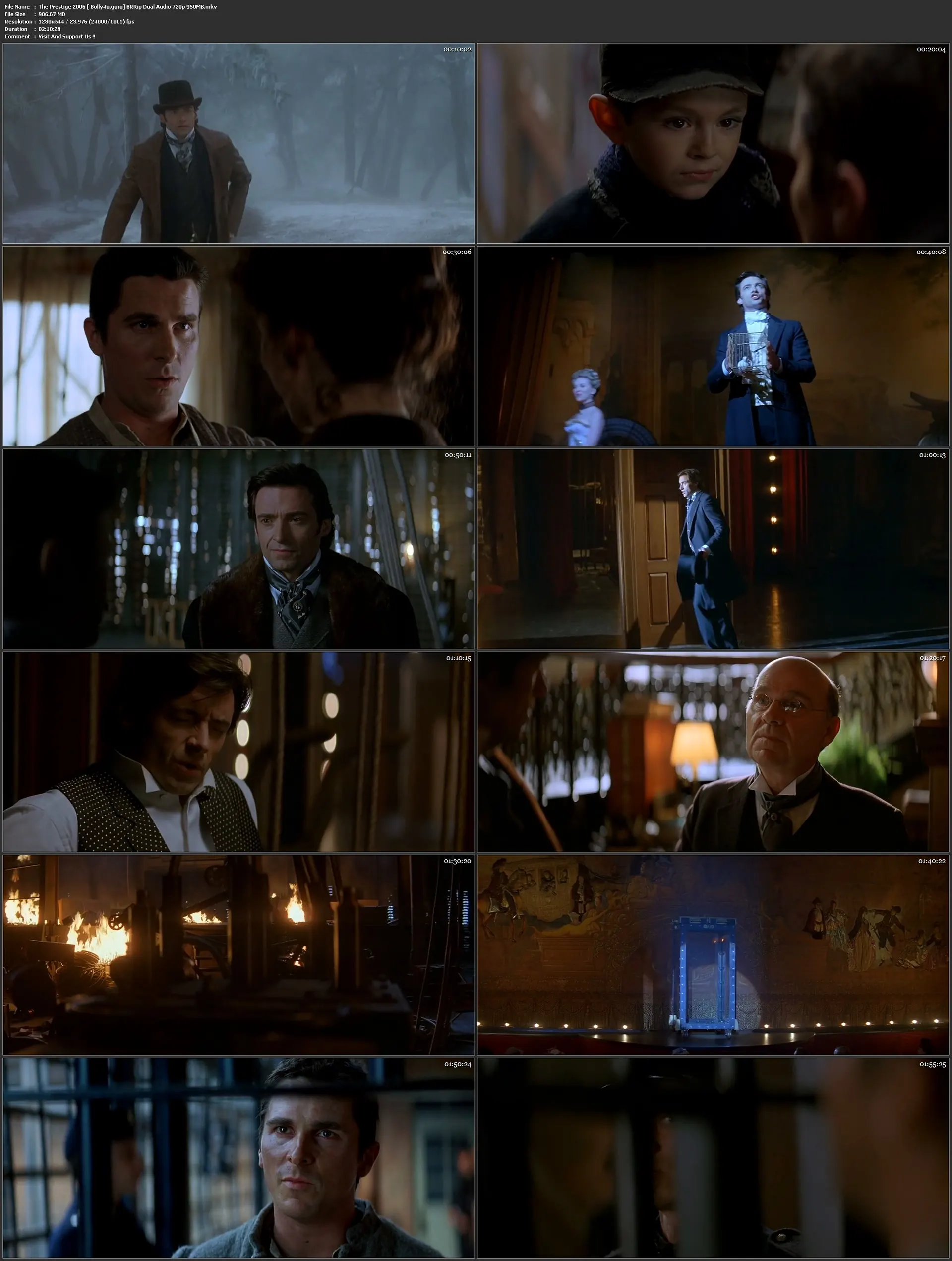 The Prestige 2006 BRRip 950Mb Hindi Dual Audio 720p Download