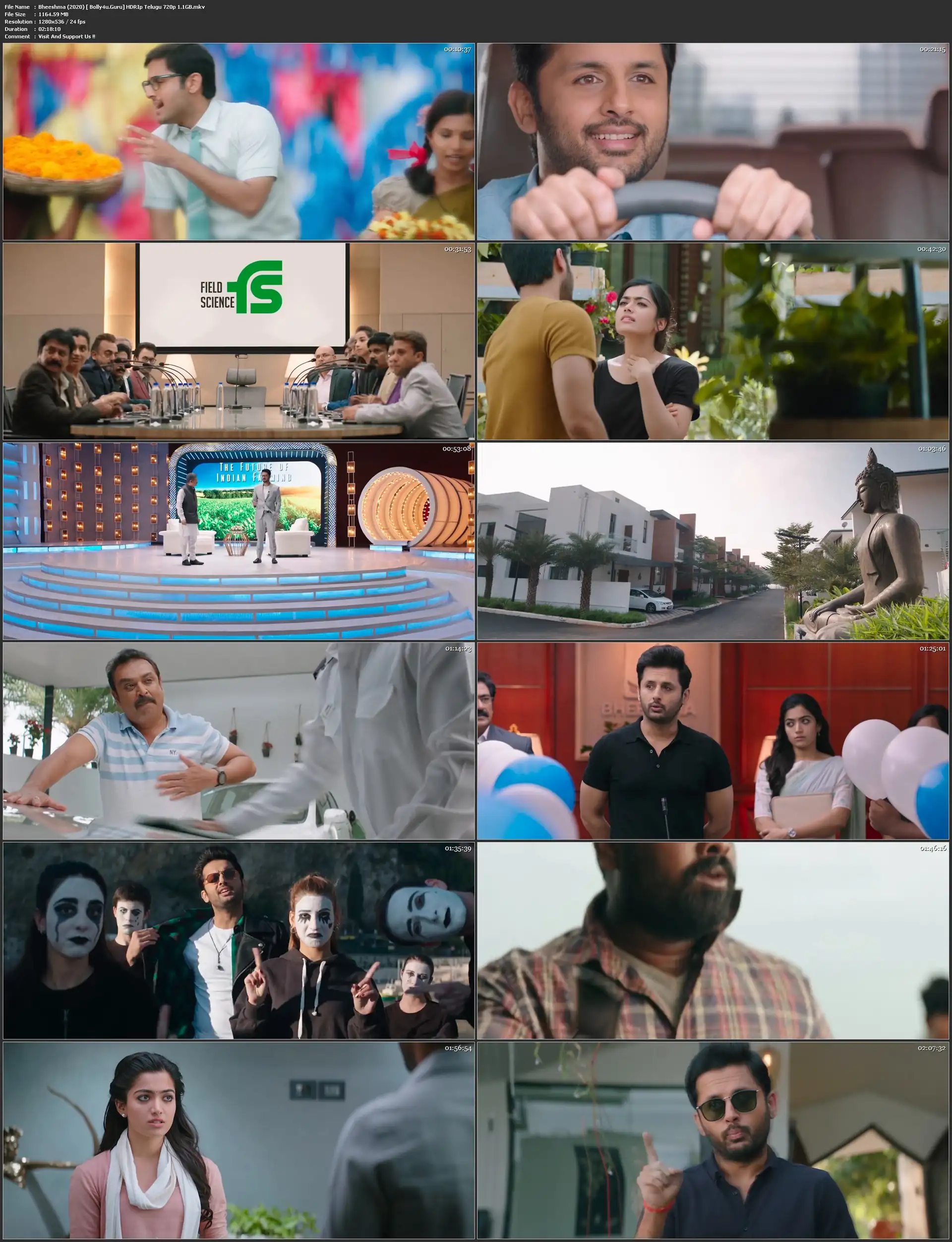 Bheeshma 2020 HDRip 400MB Telugu 480p ESub Download Bheeshma 2020 HDRip 400MB Telugu 480p ESub Download