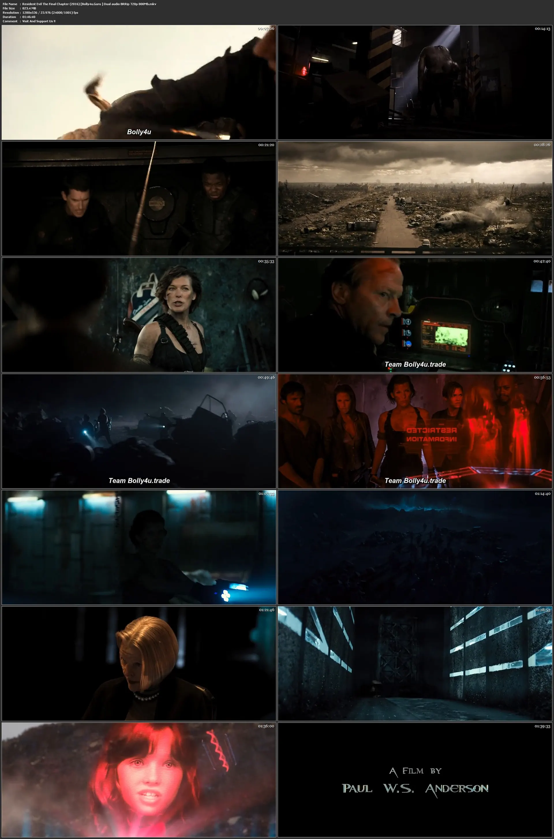 Resident Evil The Final Chapter 2016 BRRip 800Mb Hindi Dual Audio 720p Download Resident Evil The Final Chapter 2016 BRRip 800Mb Hindi Dual Audio 720p Download
