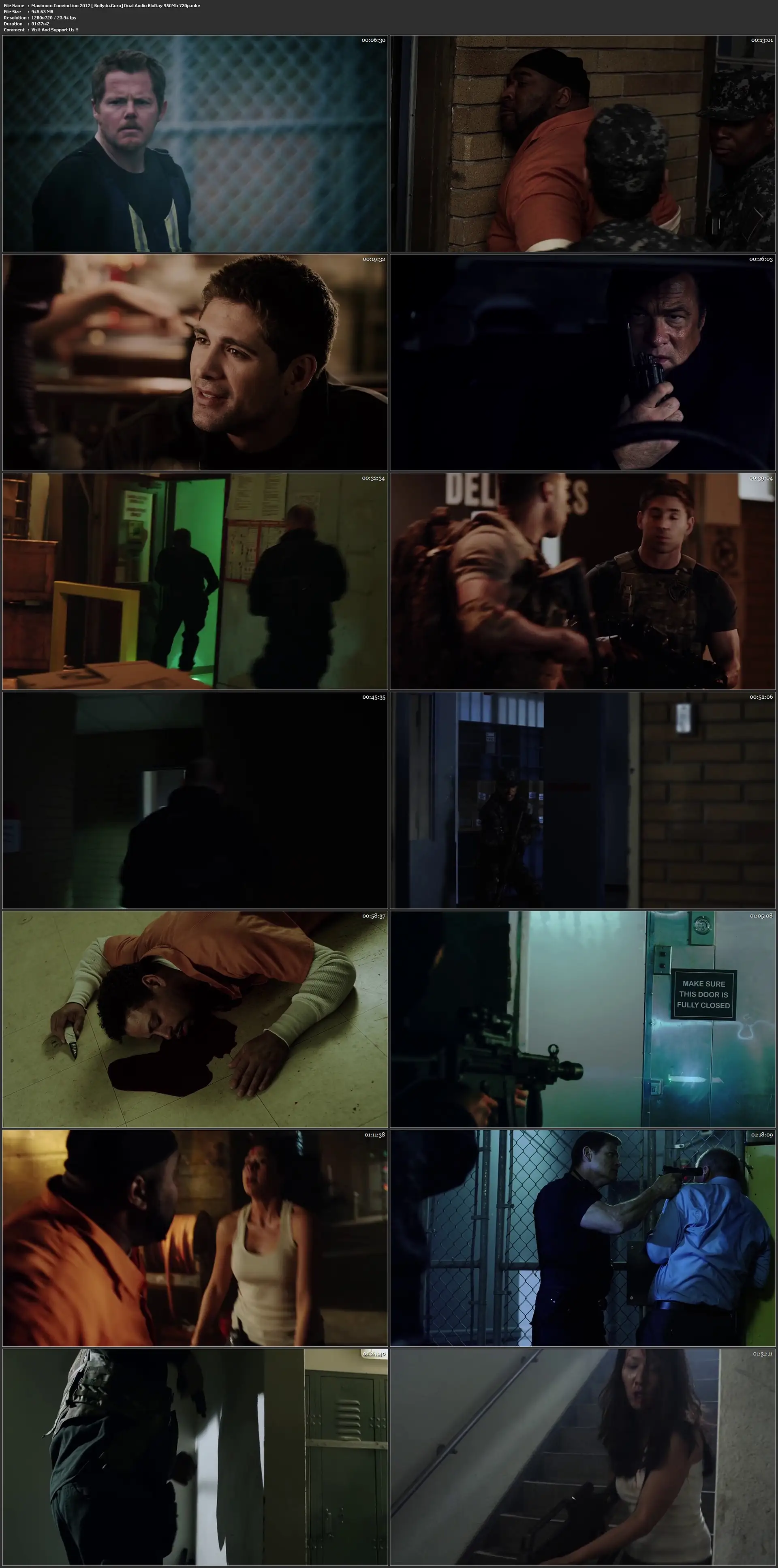 Maximum Conviction 2012 BRRip 300MB Hindi Dual Audio 480p Download
