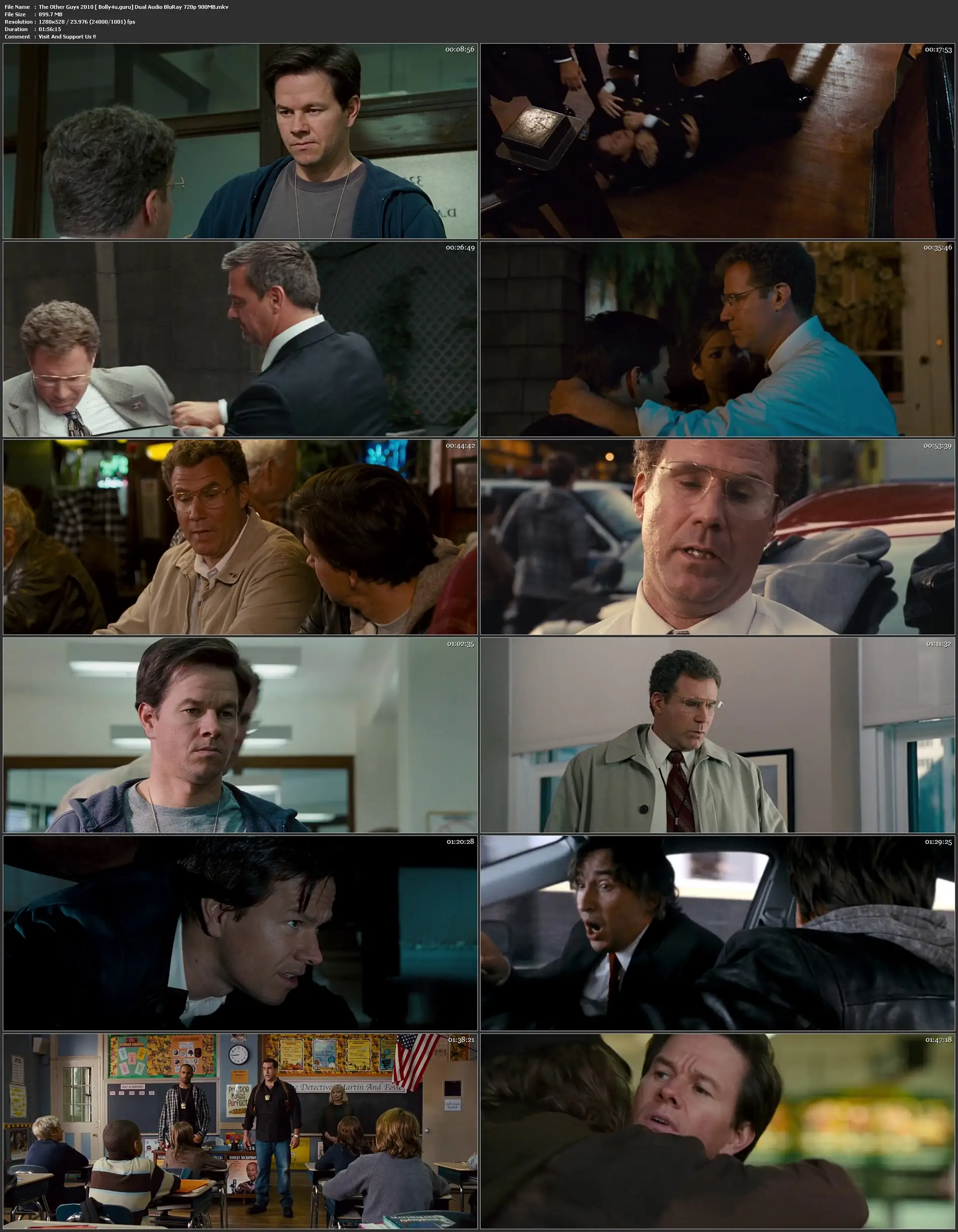 The Other Guys 2010 BRRip 900MB Hindi Dual Audio 720p Download