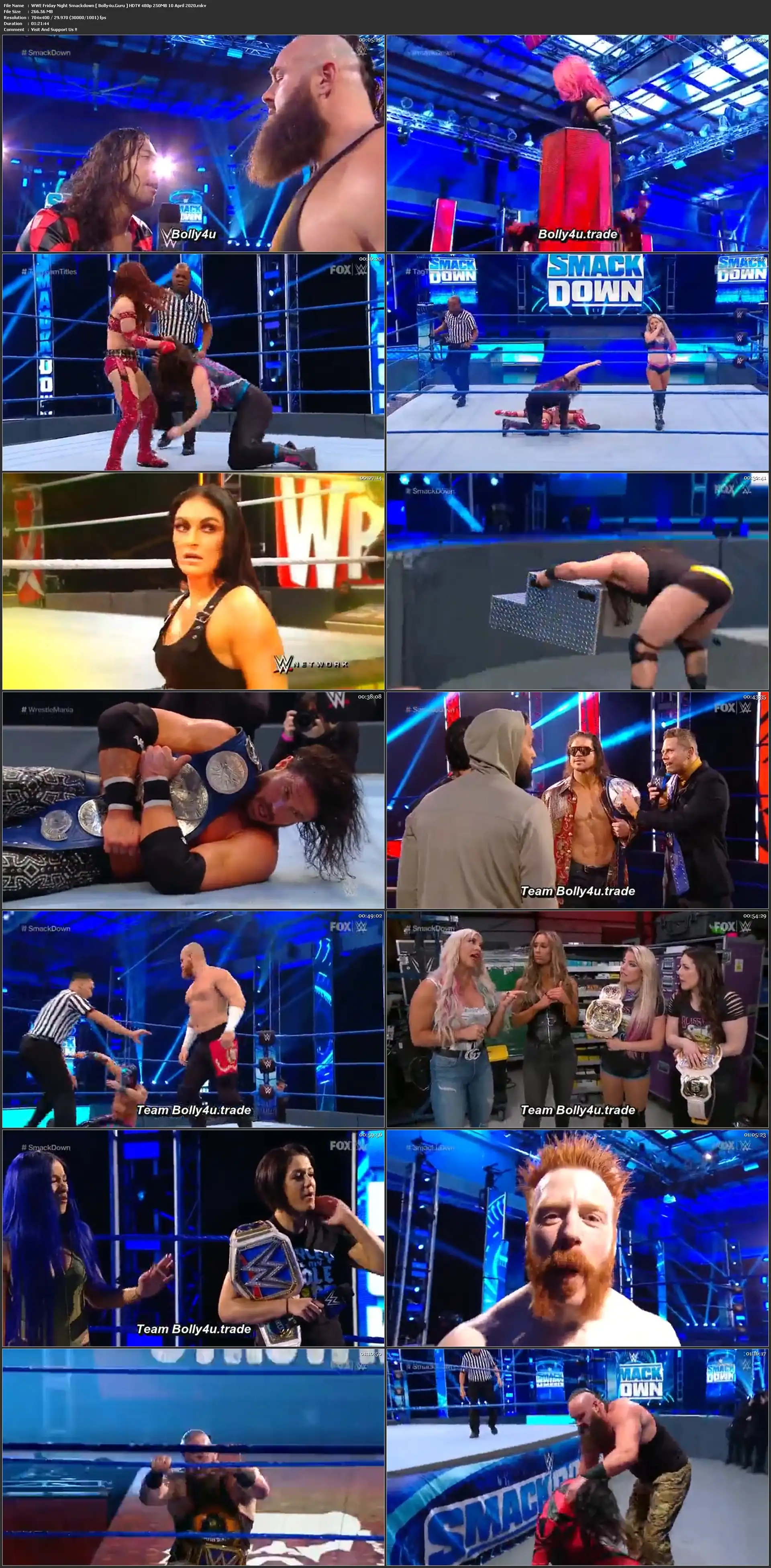 WWE Friday Night Smackdown HDTV 480p 250MB 10 April 2020 Download WWE Friday Night Smackdown HDTV 480p 250MB 10 April 2020 Download