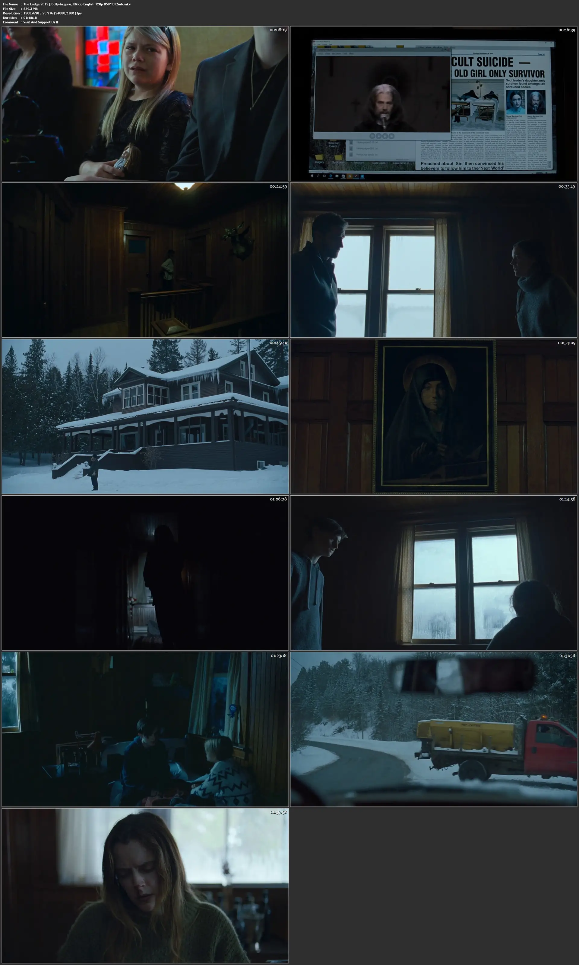 The Lodge 2019 BRRip 850Mb English 720p ESub Download The Lodge 2019 BRRip 850Mb English 720p ESub Download